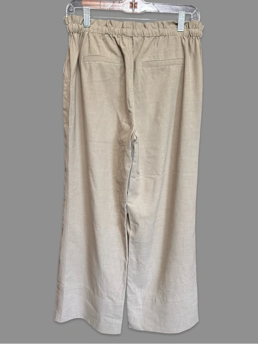 Liverpool Pull On Tie Waist Wide Leg Ankle Crop Pants Sandalwood Tan Medium - Picture 5 of 8